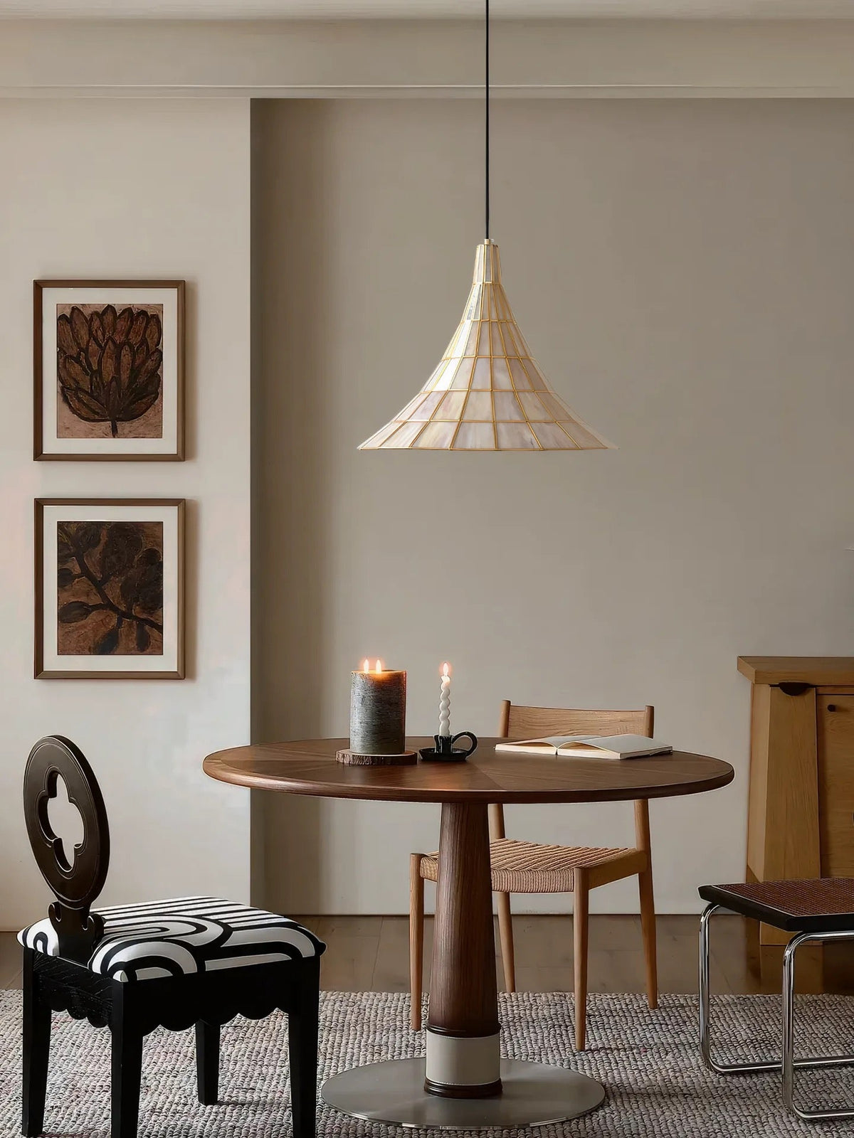 Campana Brass & Glass Pendant