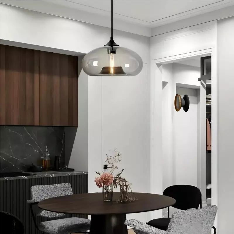 Doughnut glass pendant light