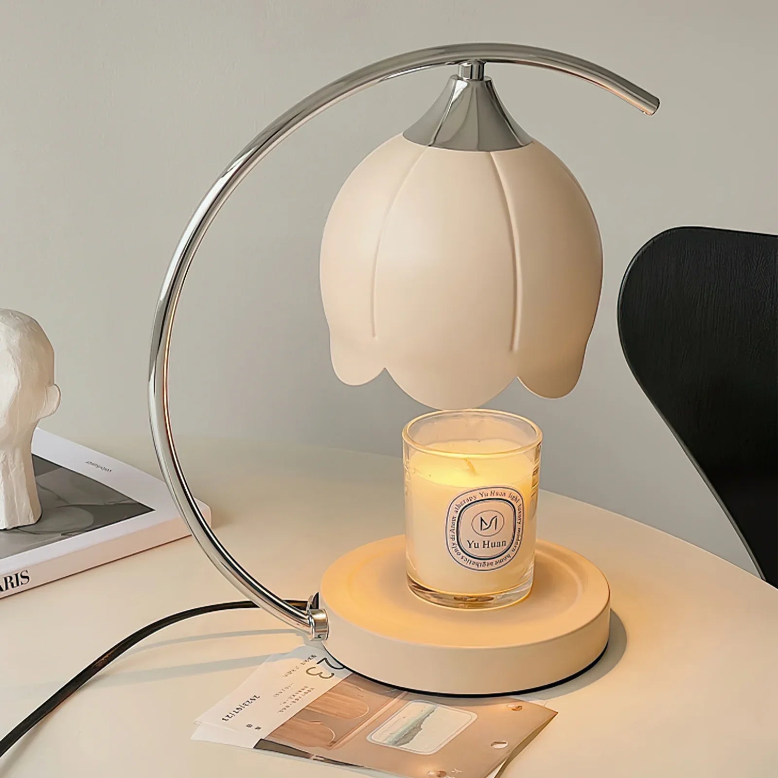 Floral Candle Table Lamp