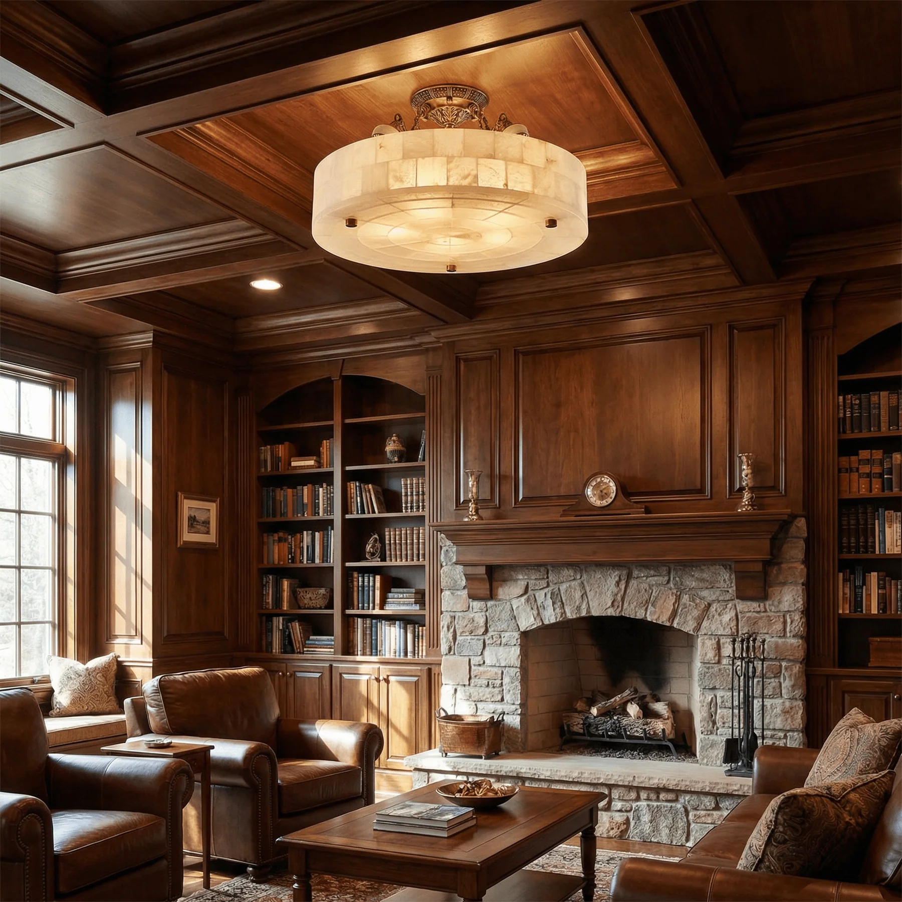 Luciana Alabaster Ceiling Light