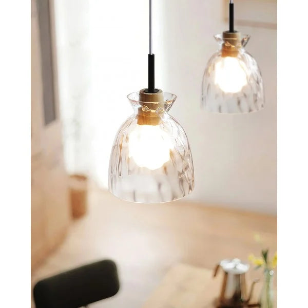 Modern Water Ripple Transparent Glass Pendant Lamp M16