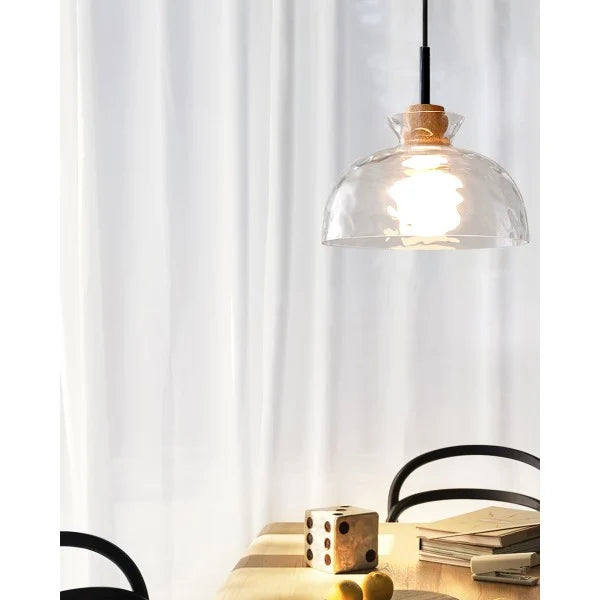 Modern Water Ripple Transparent Glass Pendant Lamp M16