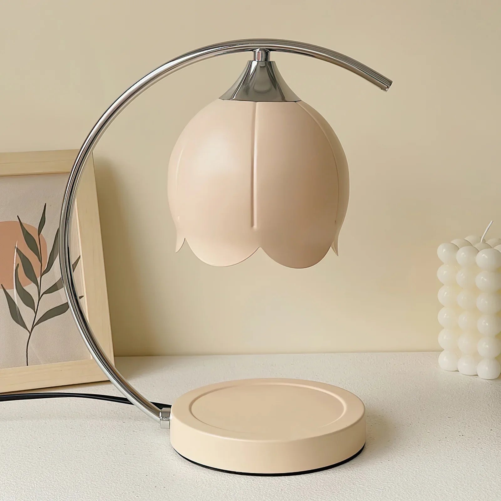 Floral Candle Table Lamp