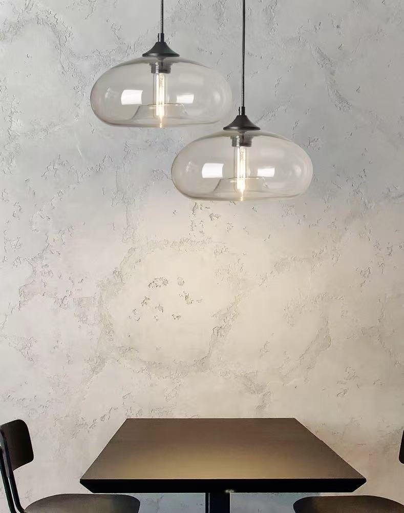 Doughnut glass pendant light