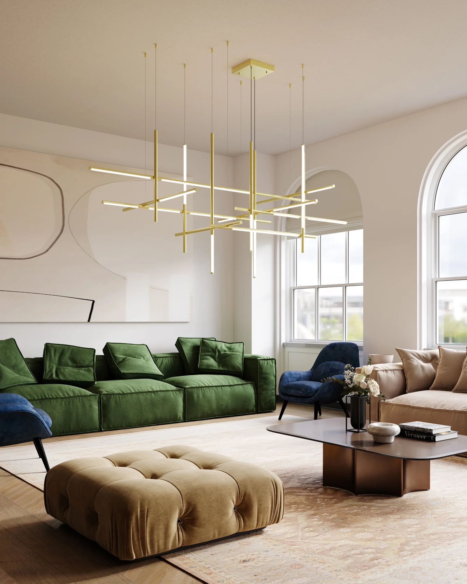 Geometric Linear Pendant Lights