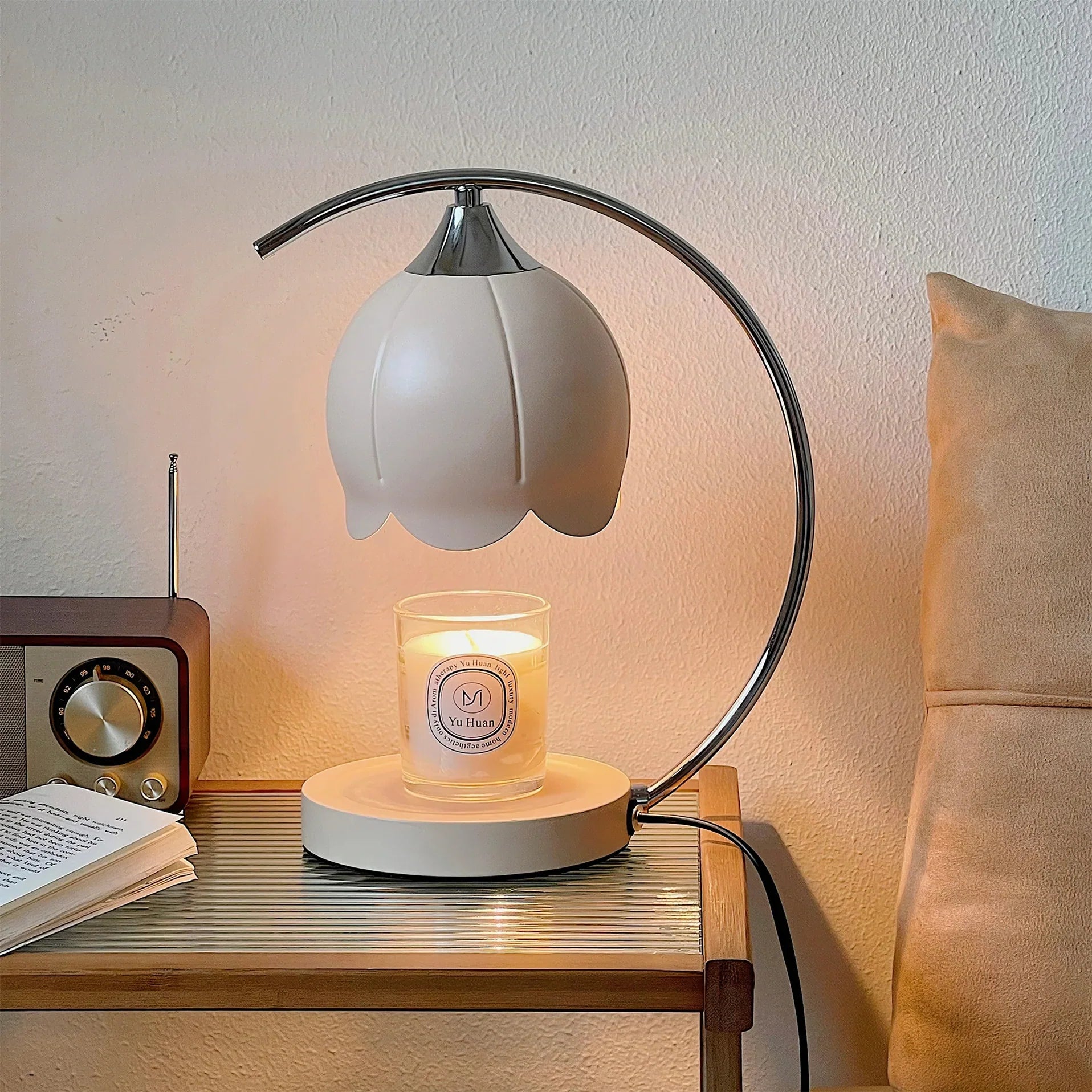 Floral Candle Table Lamp