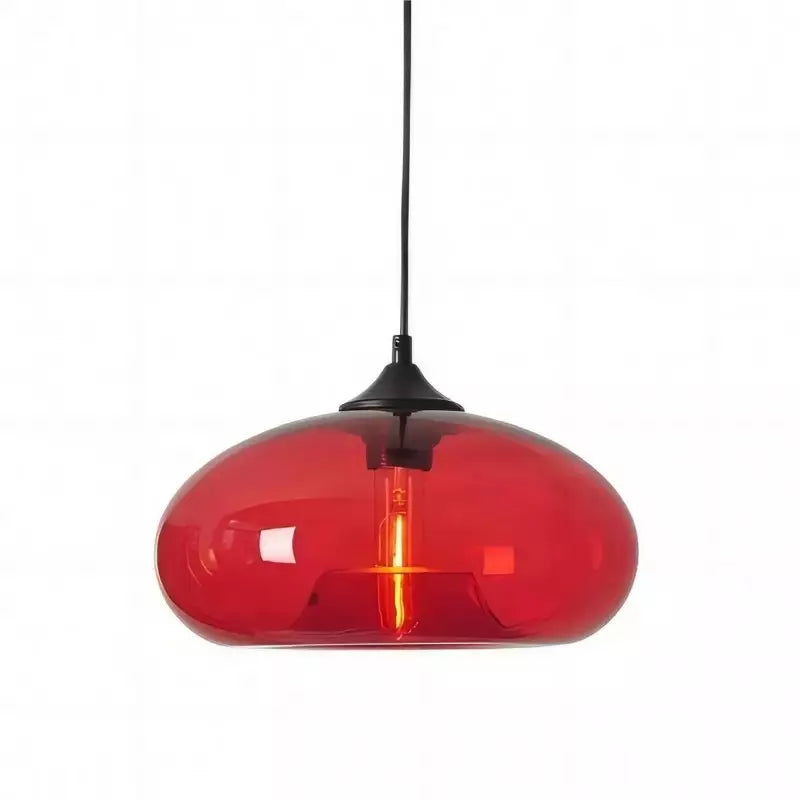 Doughnut glass pendant light
