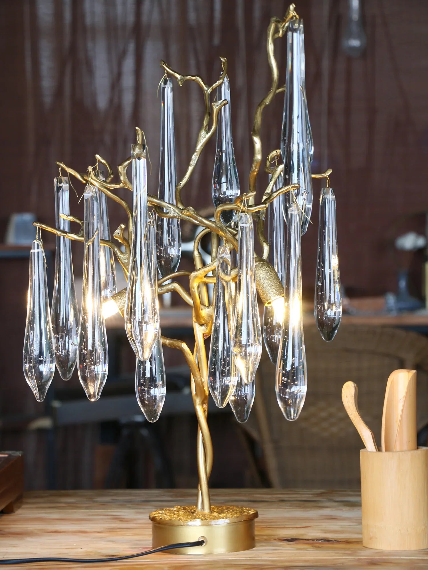Aqua Willow Table Lamp