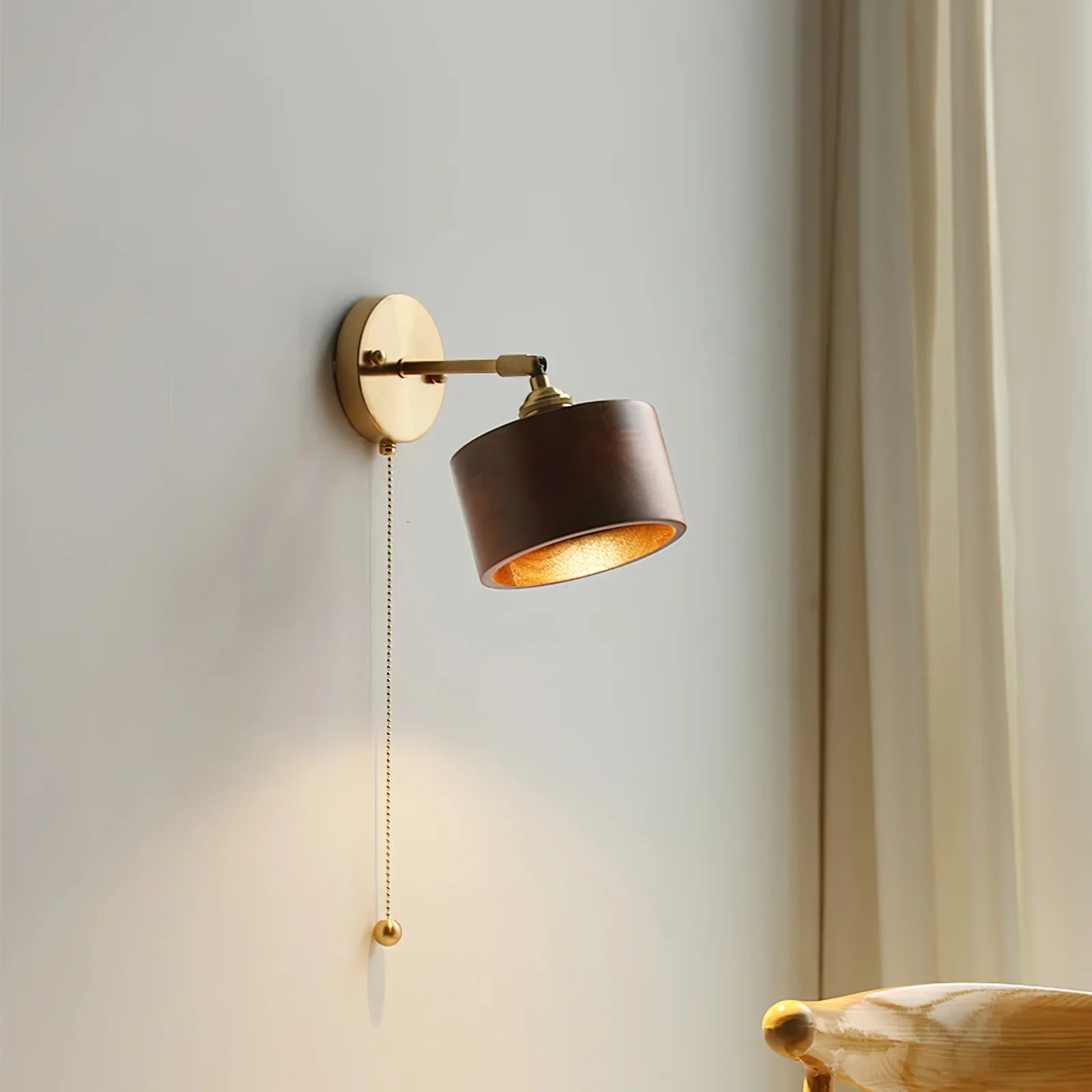 Rotatable Wooden Wall Lamp