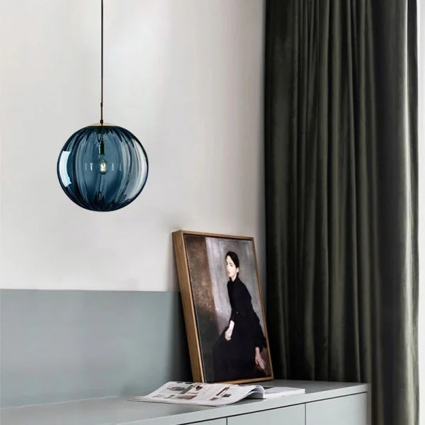 Nordic Water Pattern Glass Ball Pendant Light S96