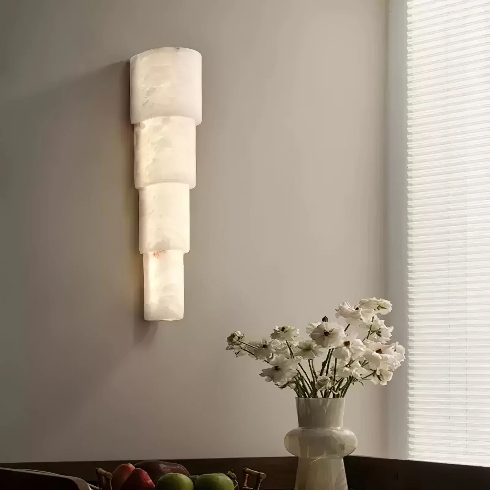 Melange Alabaster Wall Sconce
