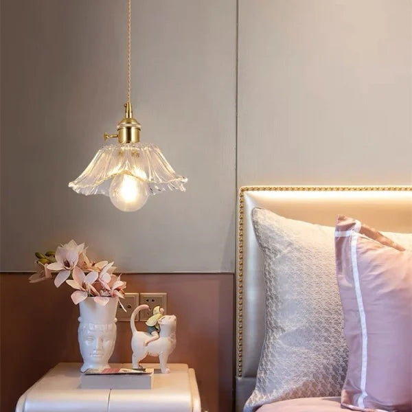 Tiffany Lotus Glass Pendant Light for Living Room S08