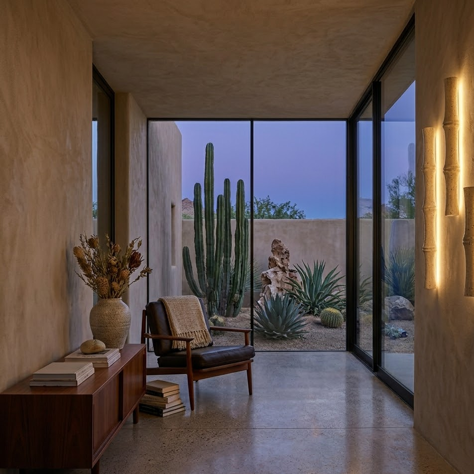 Bamboo Travertine Sconce