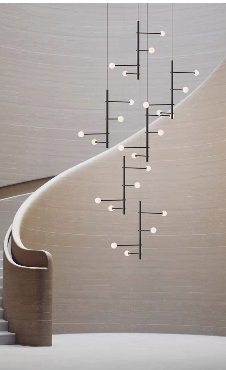 Orbit Cascade Multi-Globe Chandelier