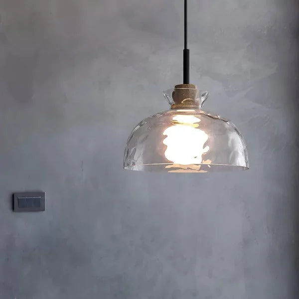 Modern Water Ripple Transparent Glass Pendant Lamp M16