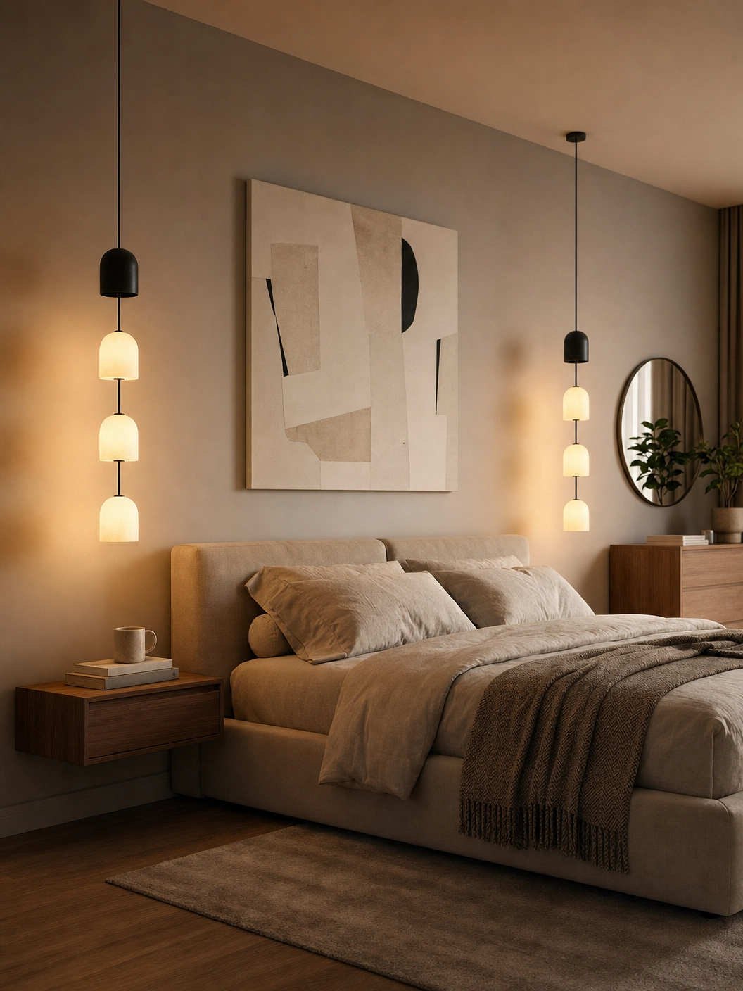 Perla Stacked Glass Pendant Light
