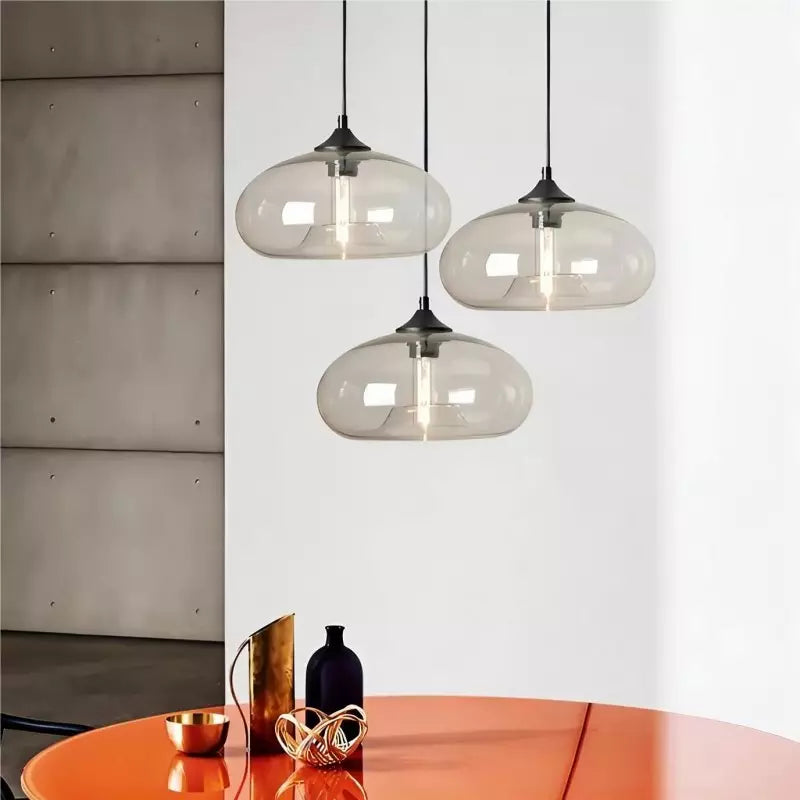 Doughnut glass pendant light