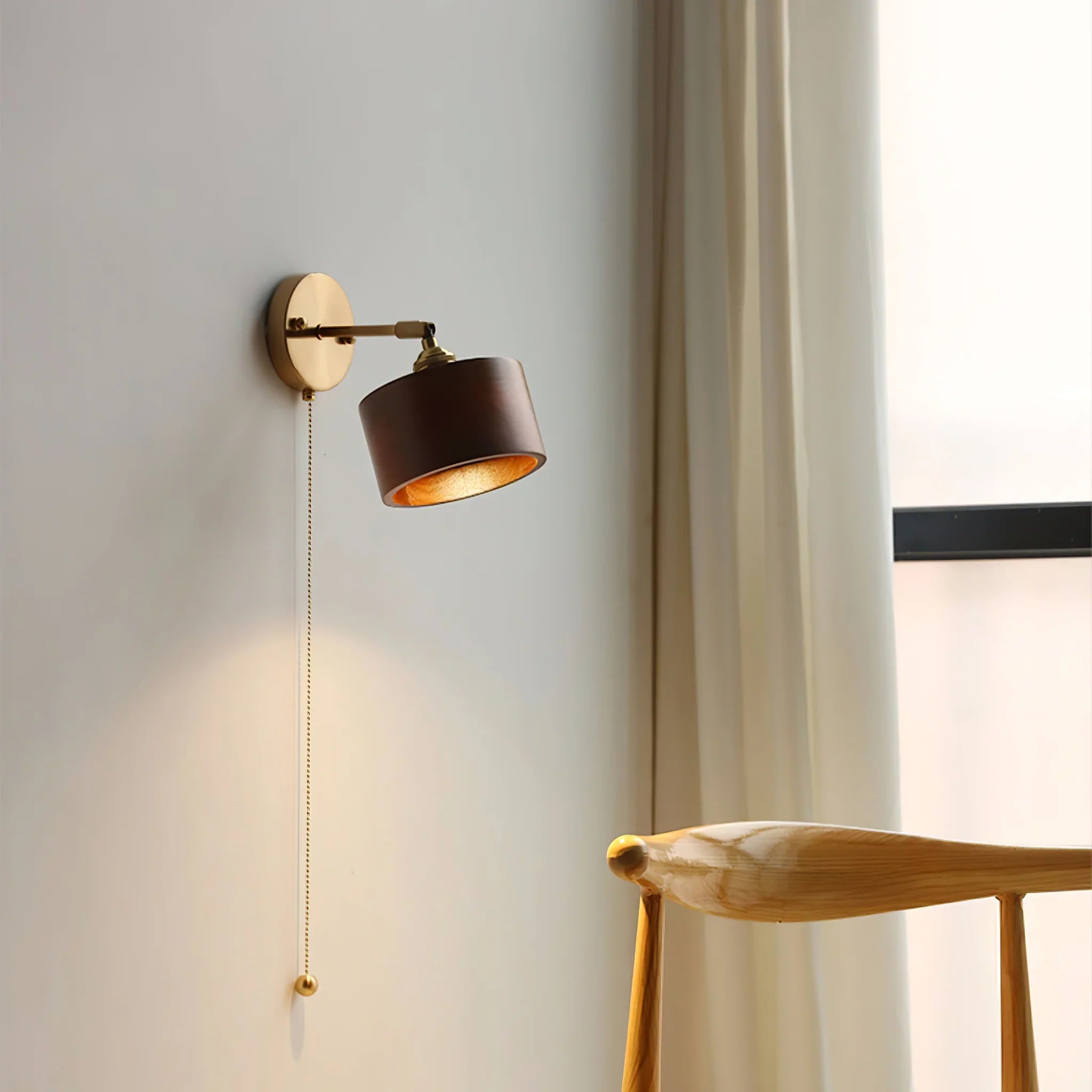 Rotatable Wooden Wall Lamp