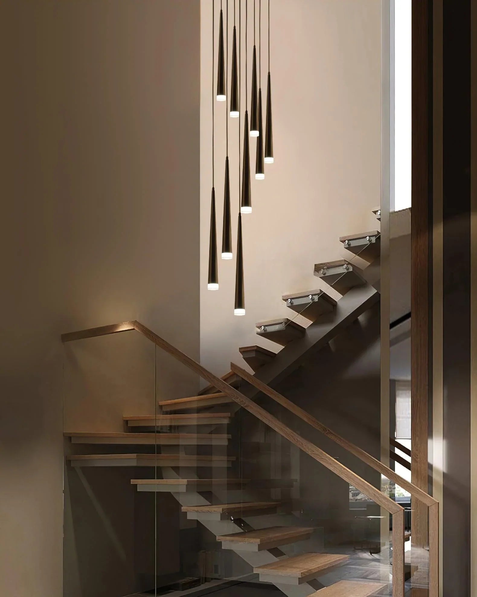 Slender Cone Chandelier