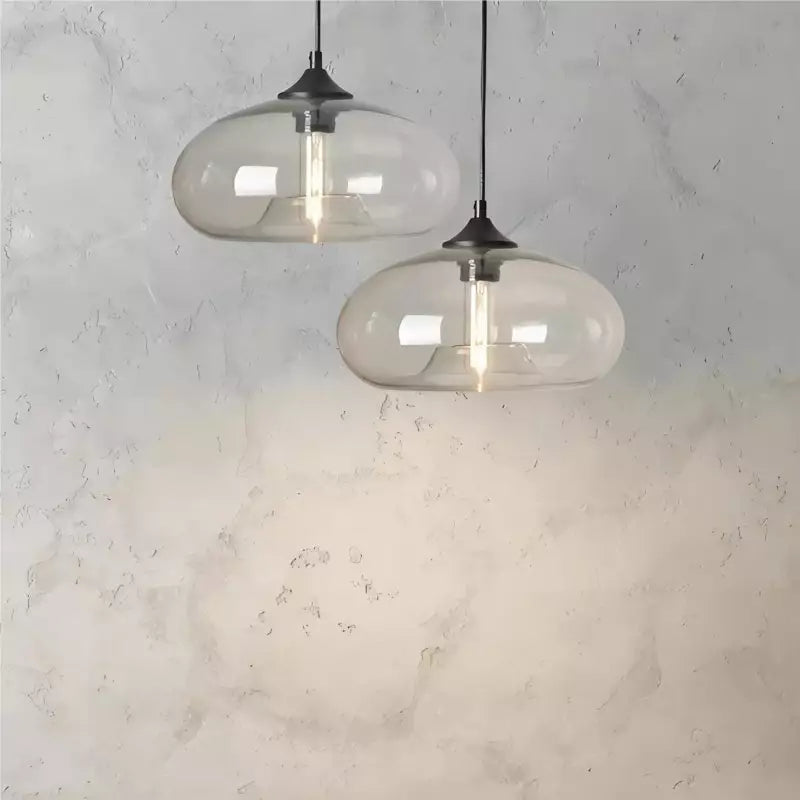 Doughnut glass pendant light