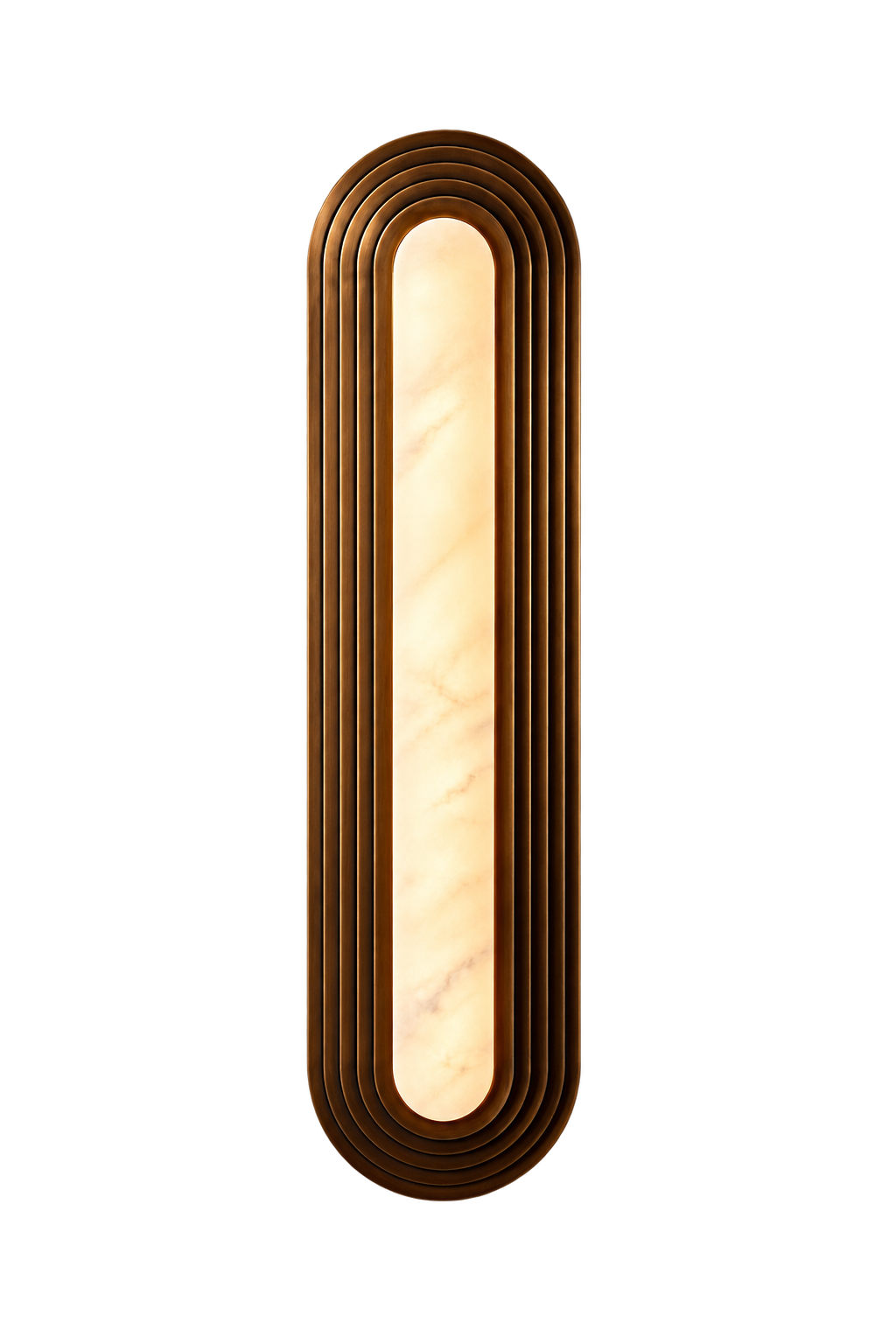 Strata Alabaster Bronze Wall Sconce