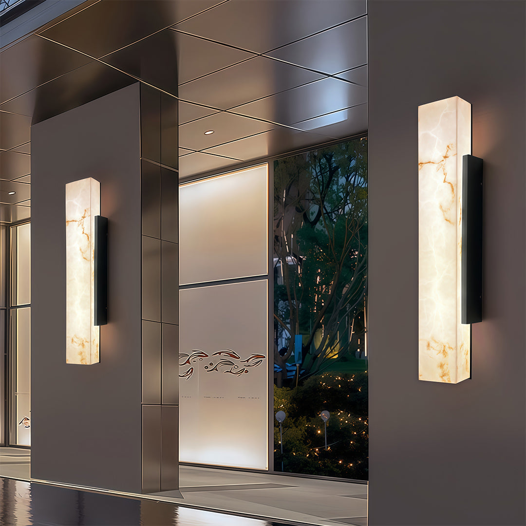 Square Outdoor Wall Lights LED Cloud Stone Waterproof Lamp