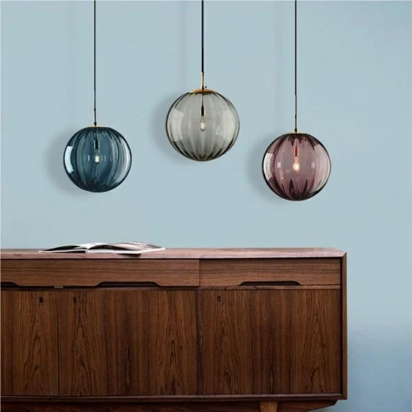 Nordic Water Pattern Glass Ball Pendant Light S96