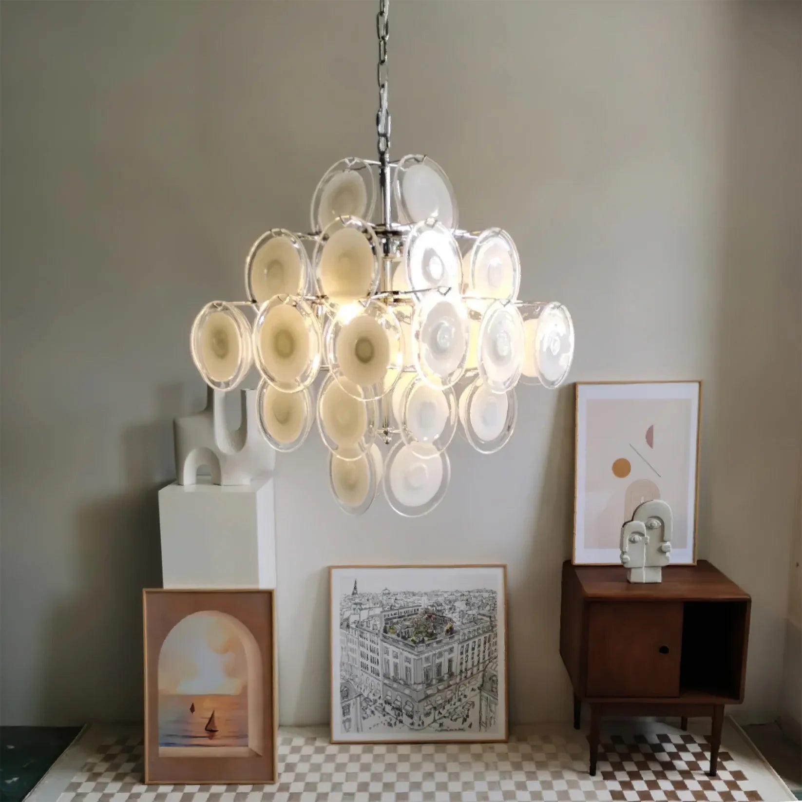 Medallion Glass Chandelier