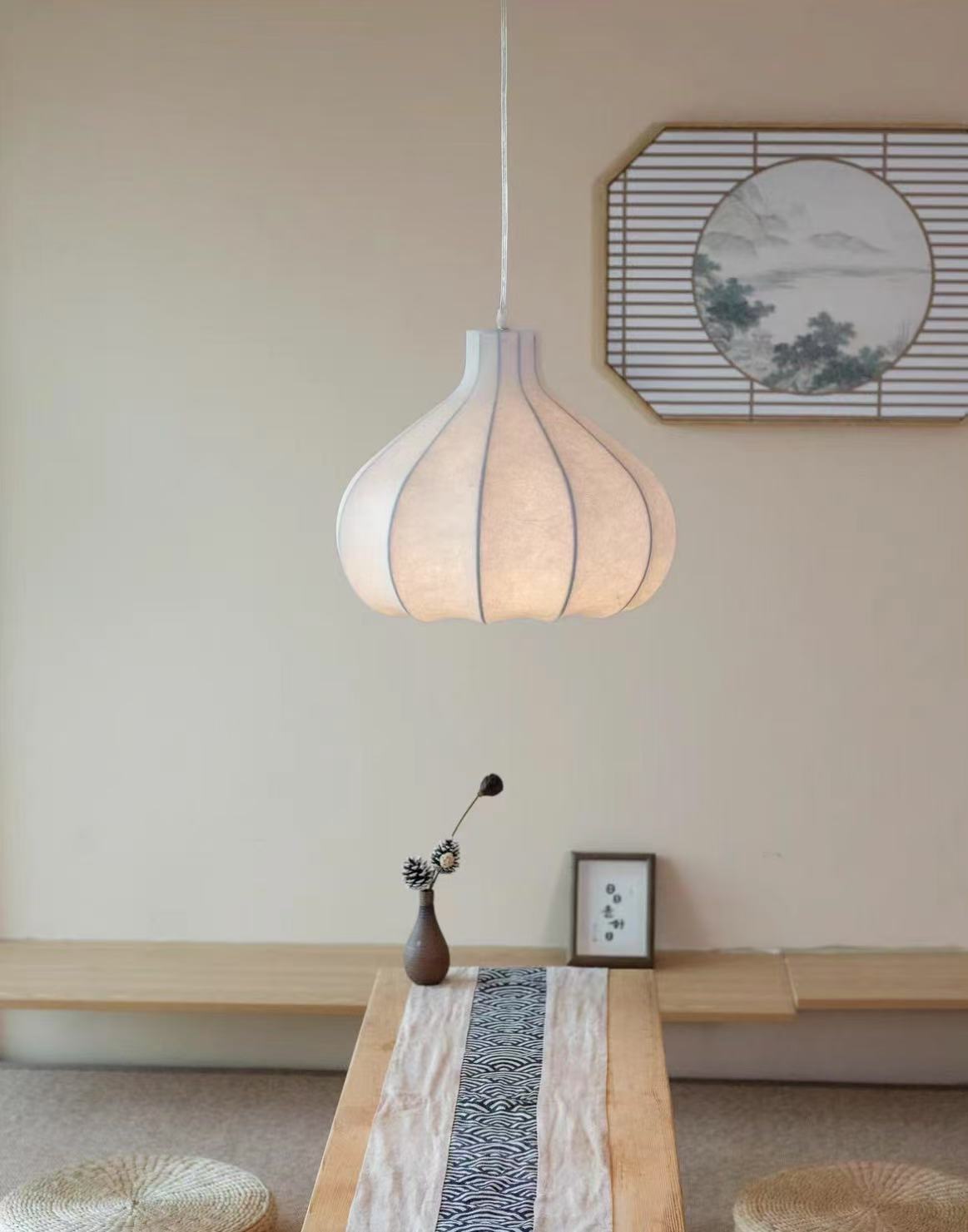Onion Bubble Silk Pendant Lamp M434