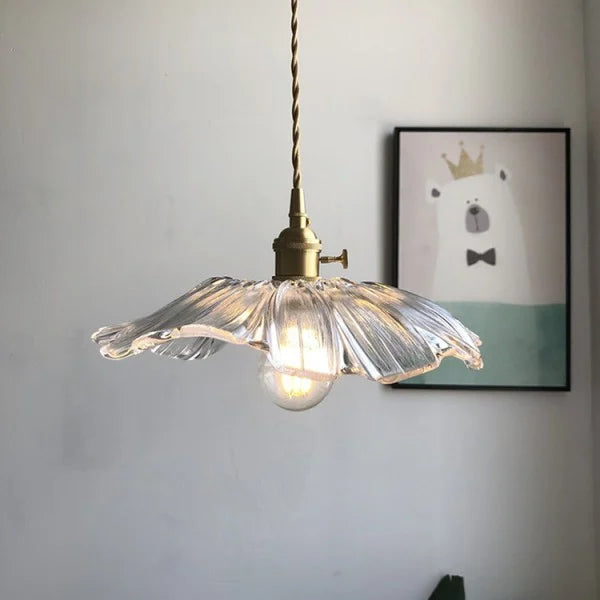 Tiffany Lotus Glass Pendant Light for Living Room S08