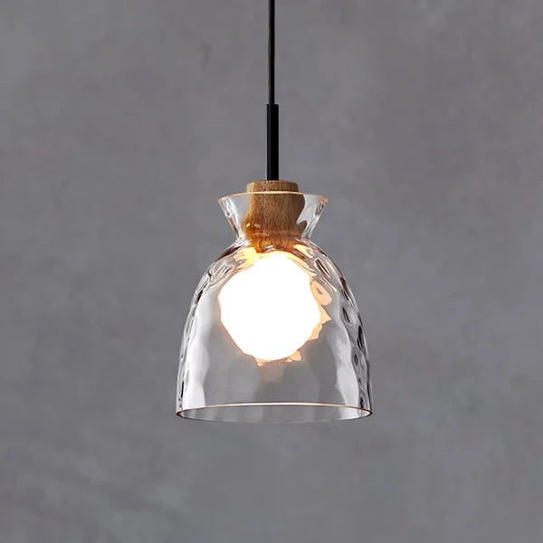 Modern Water Ripple Transparent Glass Pendant Lamp M16