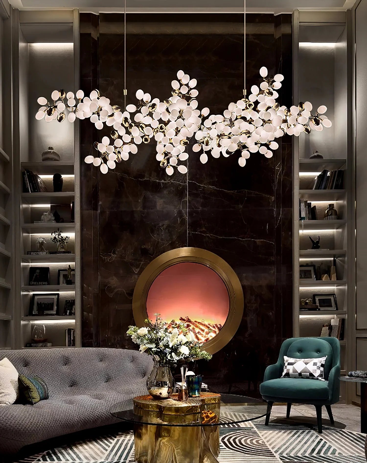 Grape Vine Bunch Chandelier