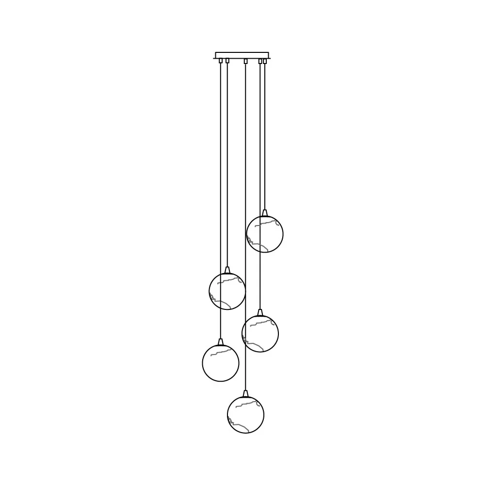 Cascading Art Statement Chandelier