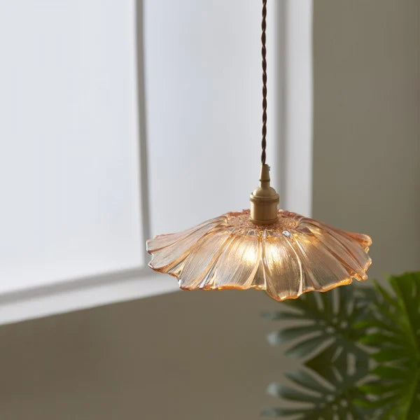 Tiffany Lotus Glass Pendant Light for Living Room S08