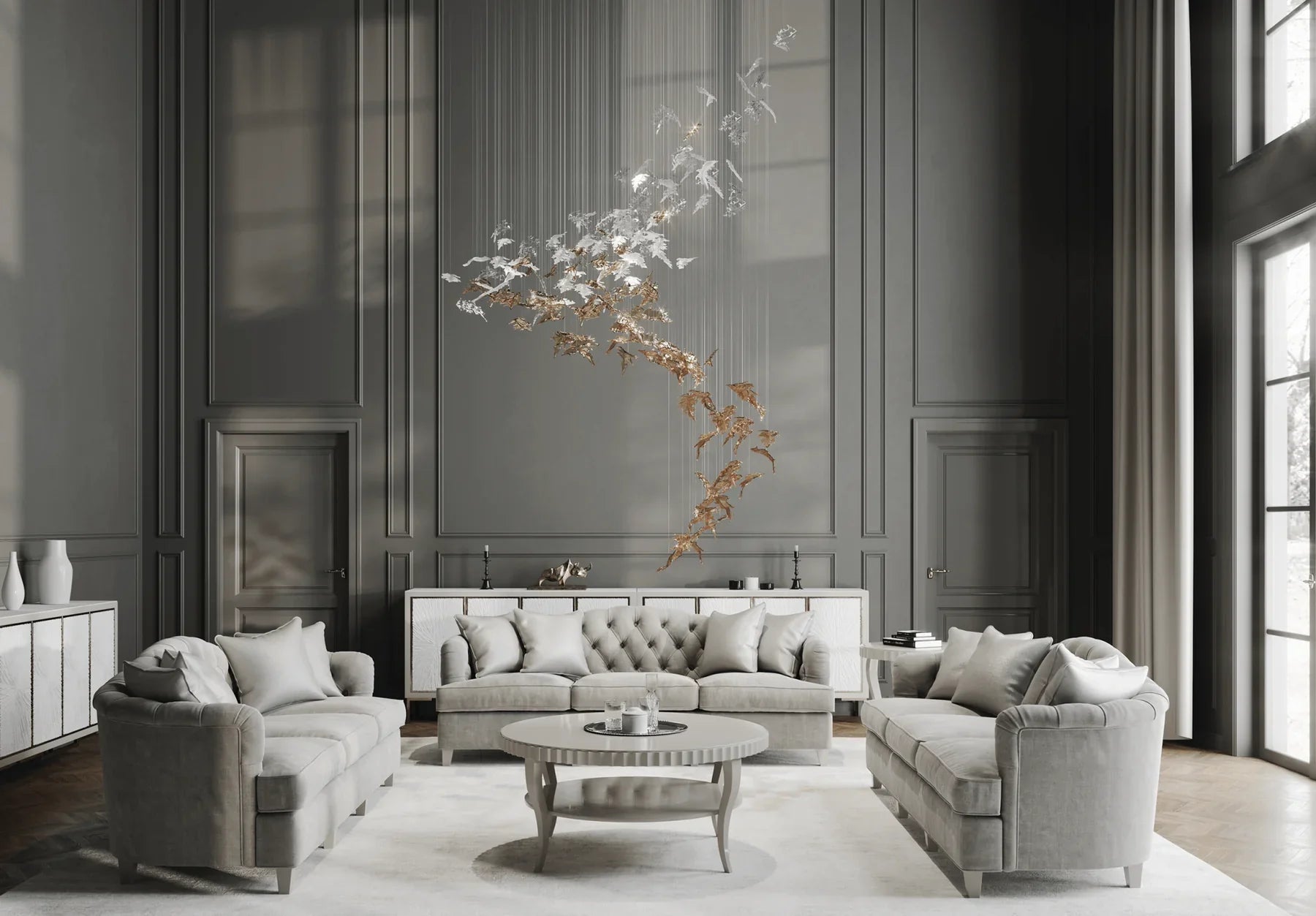 Flying Leaves Chandelier
