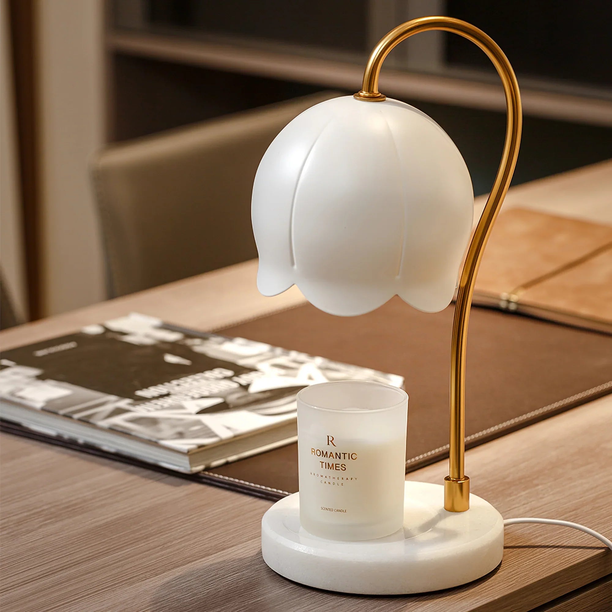 Flower Candle Warmer Lamp