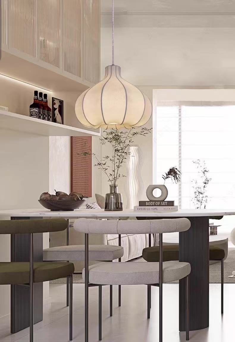 Onion Bubble Silk Pendant Lamp M434