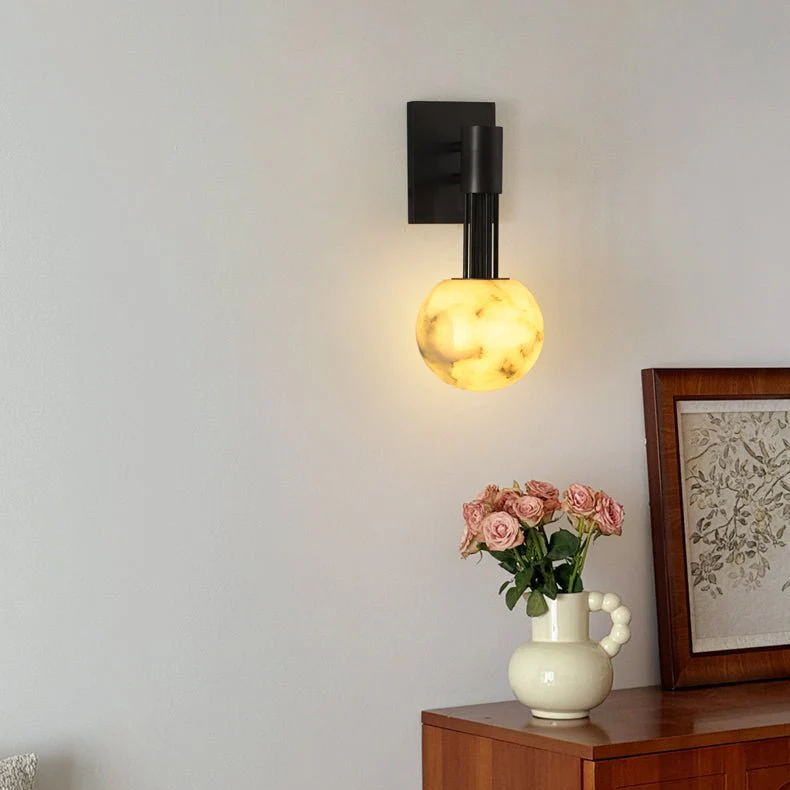 Volterra Alabaster Orb Sconce