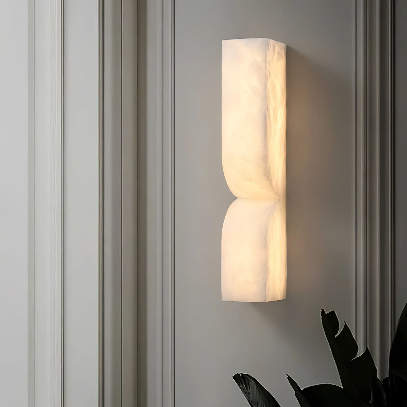 Up Down alabster Wall Sconce