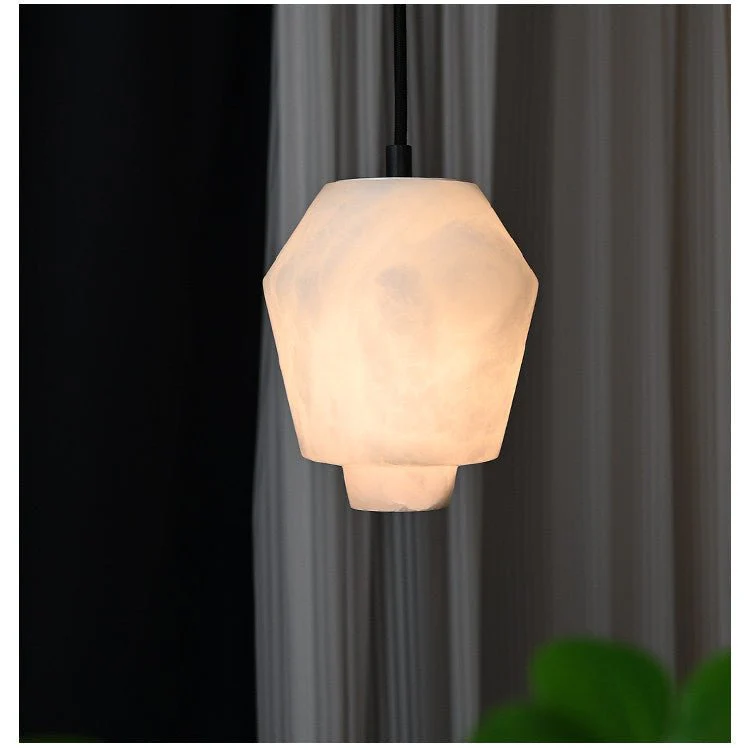 Volterra Alabaster Cylindrical Suspension