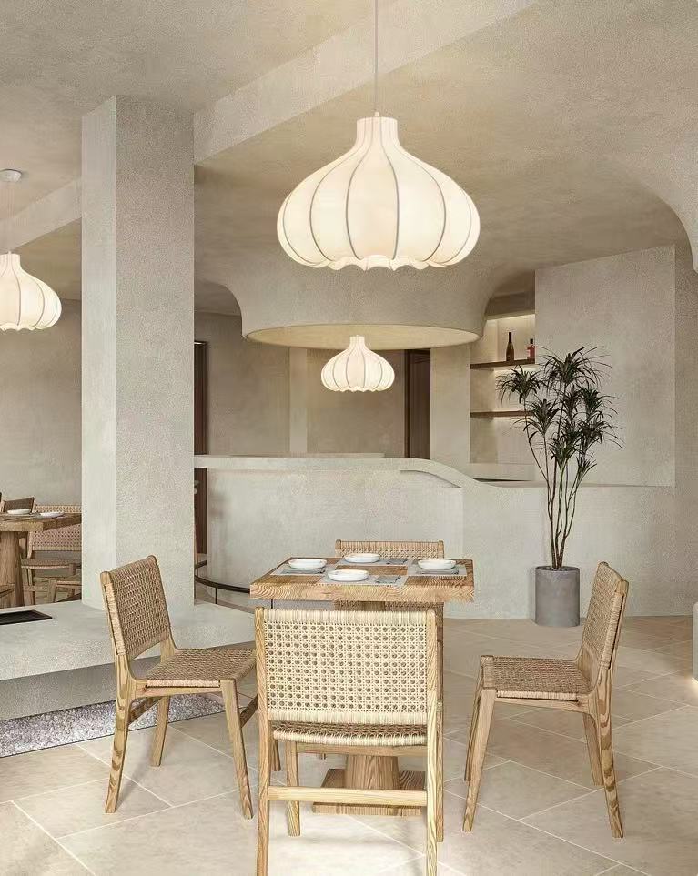 Onion Bubble Silk Pendant Lamp M434