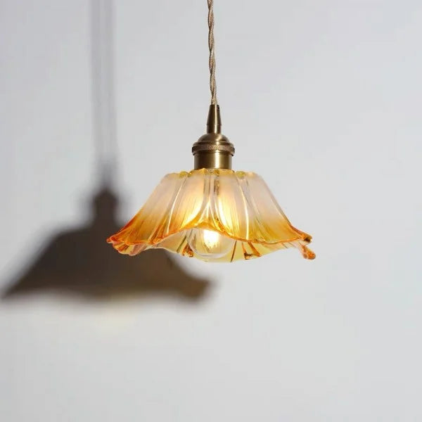 Tiffany Lotus Glass Pendant Light for Living Room S08
