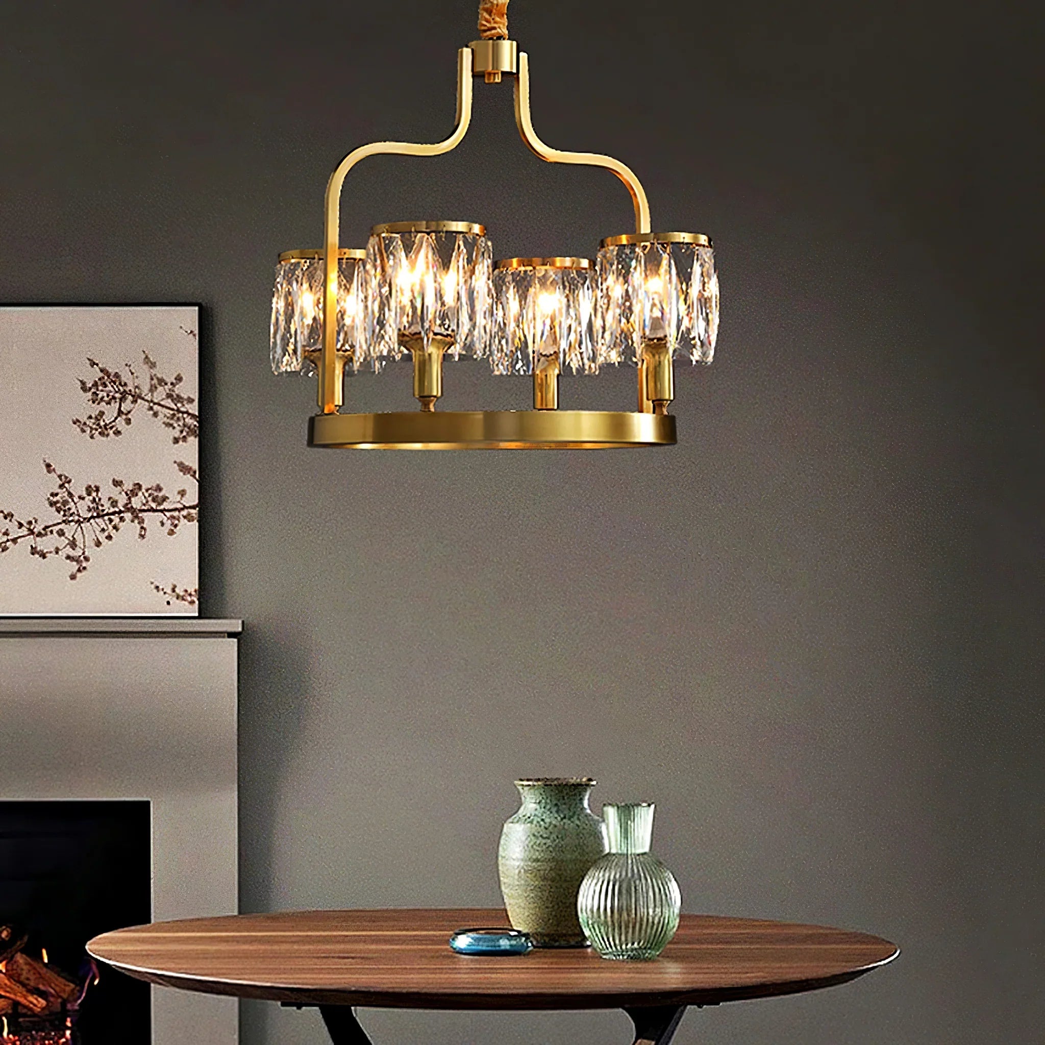 Crystal Bird Chandelier