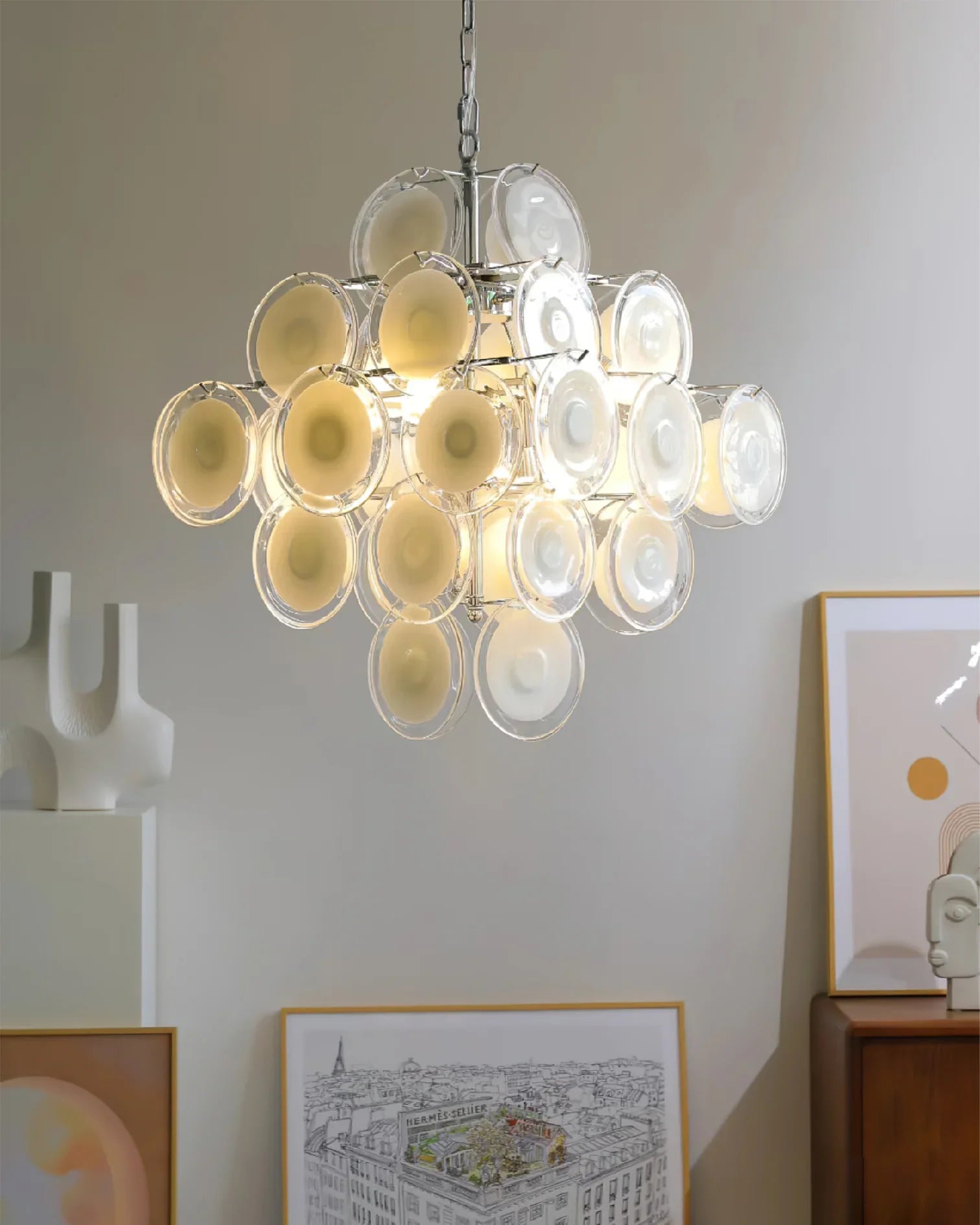 Medallion Glass Chandelier