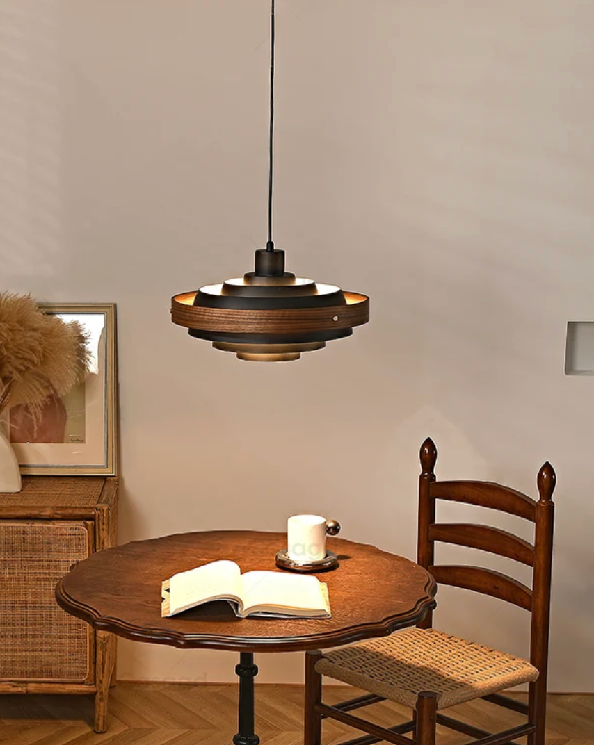 Layered Disc Swing Arm Pendant Light