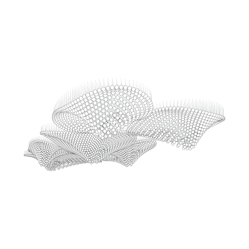 Pearl Wave Bespoke Chandelier