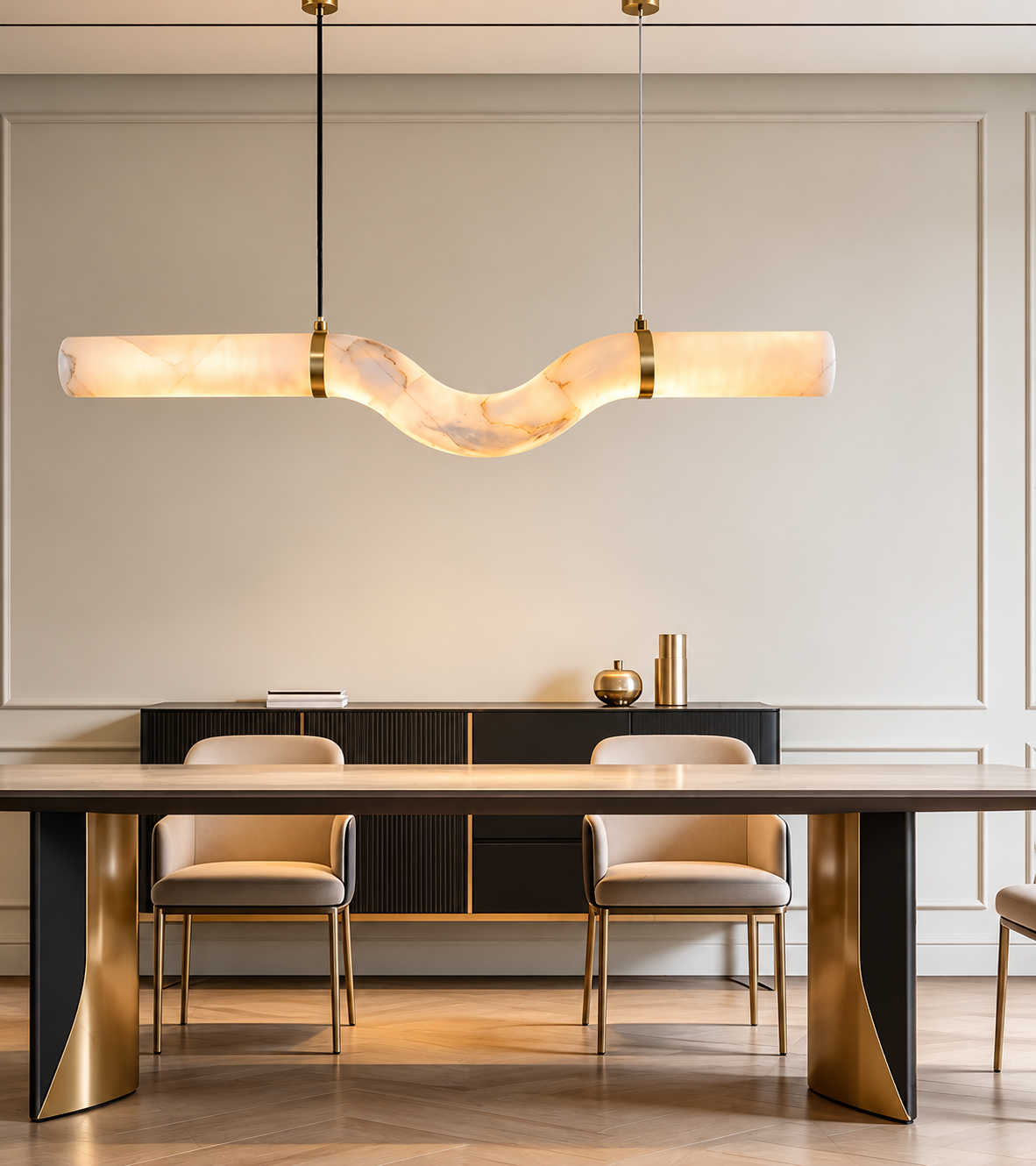 Onda Alabaster Linear Pendant