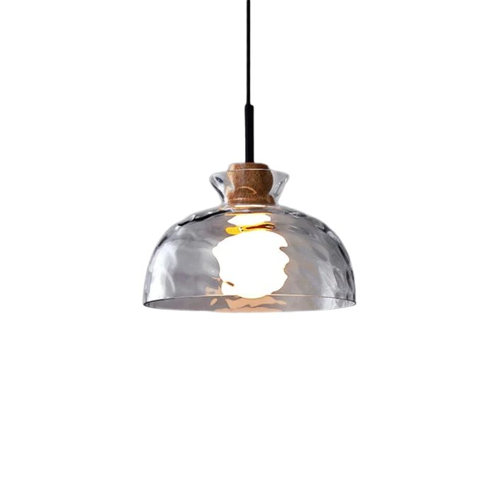Modern Water Ripple Transparent Glass Pendant Lamp M16