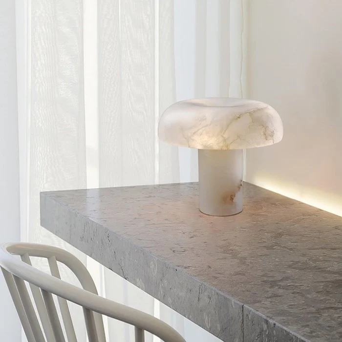 Alabaster Mushroom Table Lamp