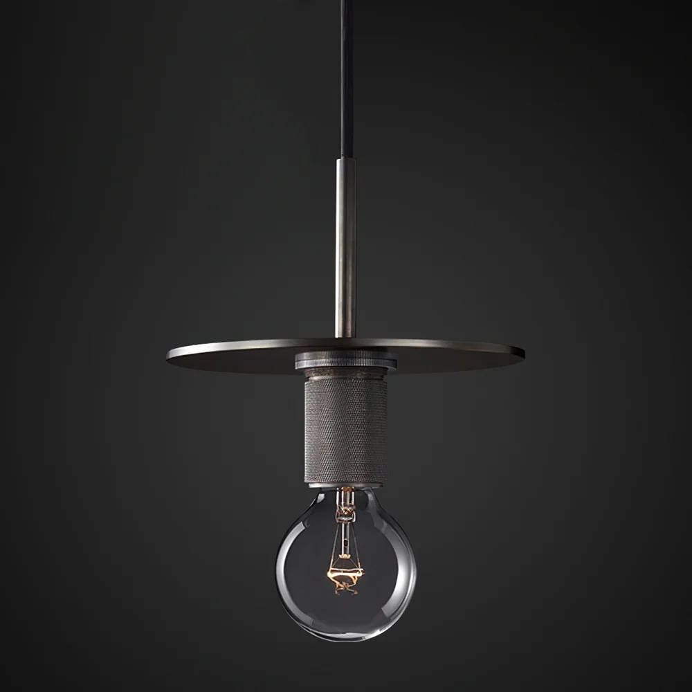 Brass & Clear Glass Pendant Light
